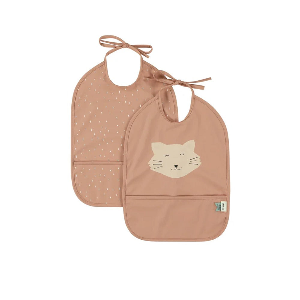 Waterproof Bib 2 in Pack - Mrs Cat by Trixie
