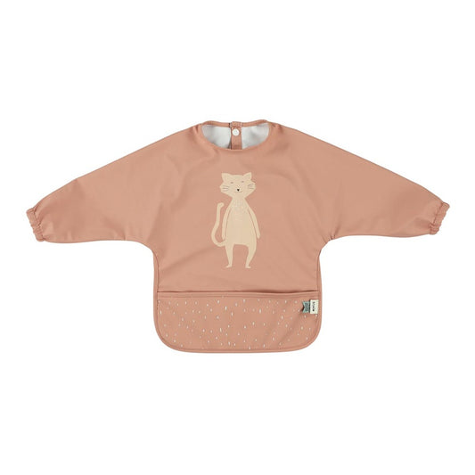 Waterproof Long Sleeve Bib in Mrs Cat by Trixie
