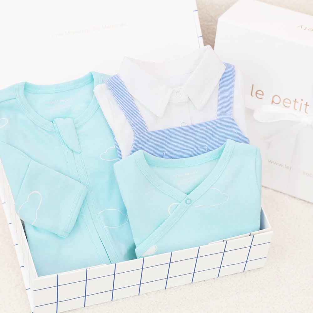 Welcome to the World Baby Boy Set in Daydreamer Baby by Le Petit Society — image 10