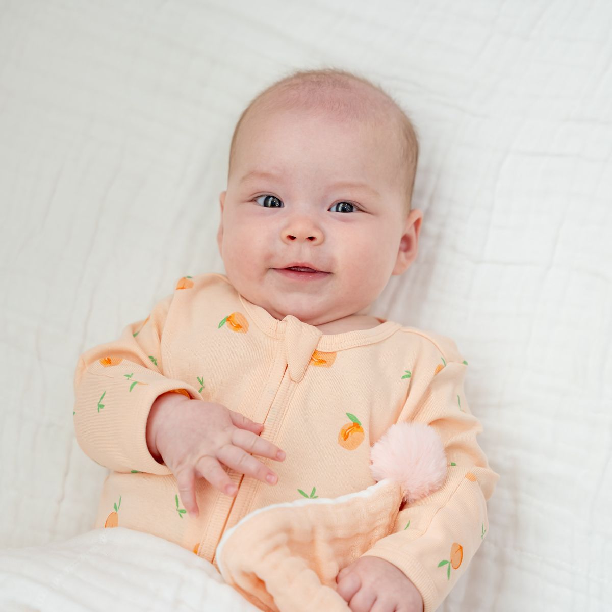 Welcome to the World Baby Girl Set in Sweet Peach by Le Petit Society — image 2