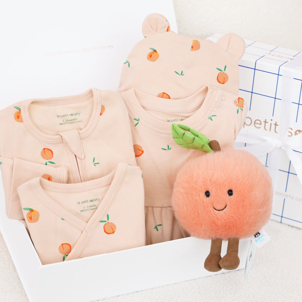 Welcome to the World Baby Girl Set in Sweet Peach by Le Petit Society — image 13