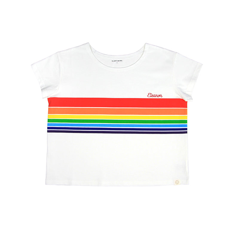 Rainbow Series - Adult Ladies Tee in White by Le Petit Society — image 2
