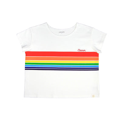 Rainbow Series - Adult Ladies Tee in White by Le Petit Society — image 2