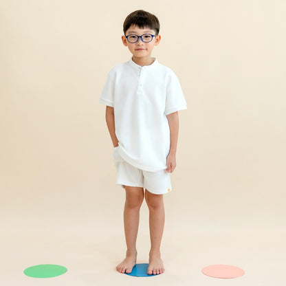 Kids Shorts in White by Le Petit Society — image 3