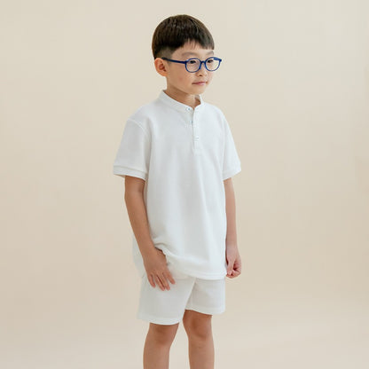 Kids Shorts in White by Le Petit Society — image 5