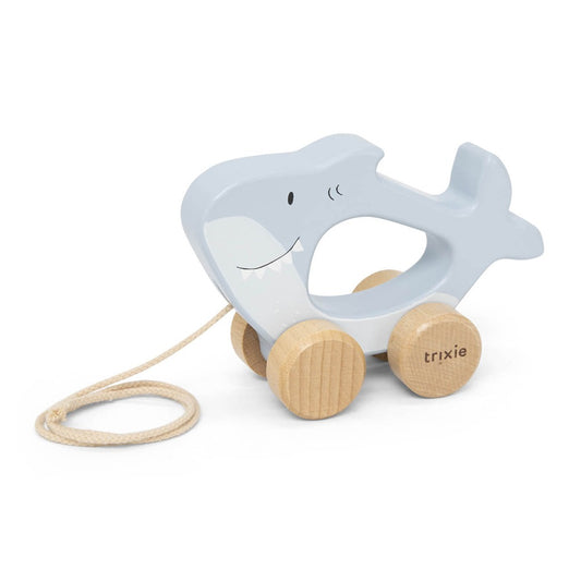 Wooden Pull in Along Toy - Mr Shark by Trixie