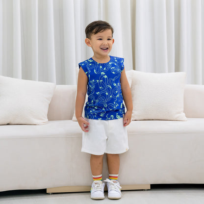 Zodiac Series - Boys Tank in Blue Snake Print by Le Petit Society — image 7