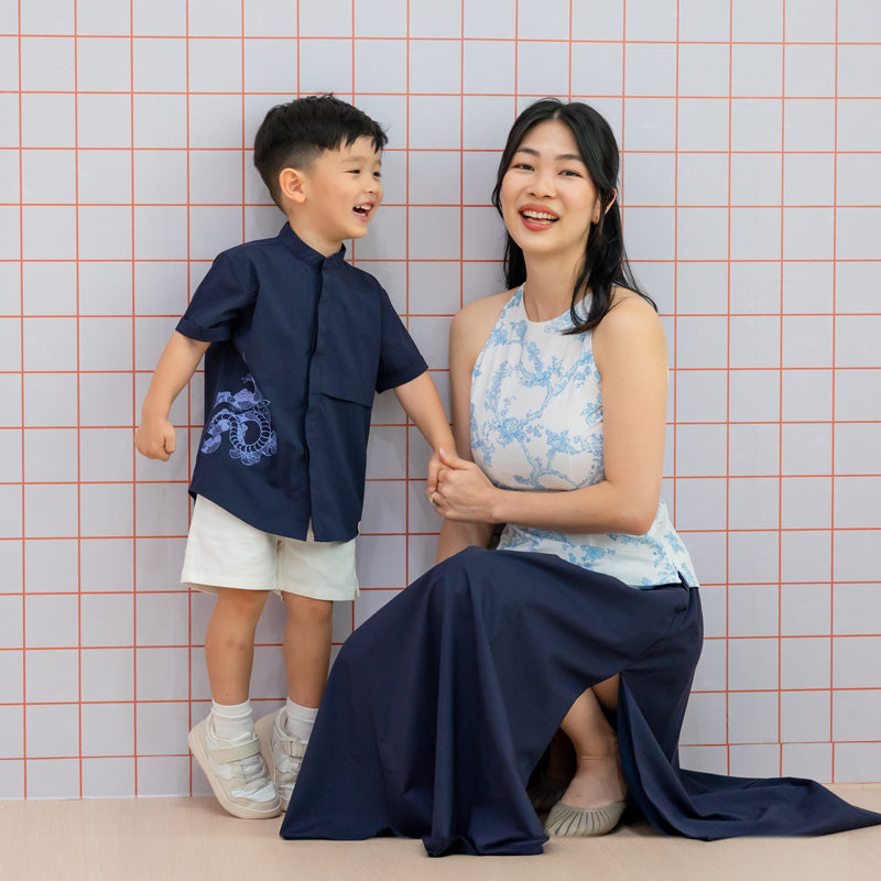 Heritage Series - Ladies Top in Floral Porcelain Print by Le Petit Society — image 4