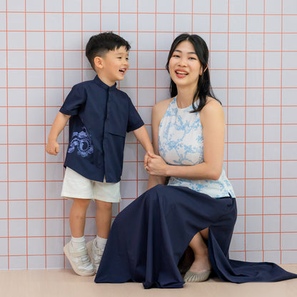 Heritage Series - Ladies Top in Floral Porcelain Print by Le Petit Society — image 4