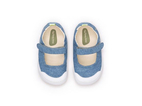 Gaia Green Mary Janes - Lona Jeans Laguna by Tip Toey Joey-EUR24