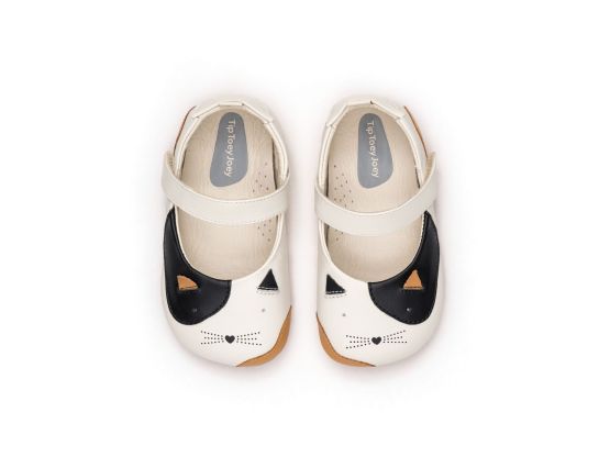 Kitten Mary Janes - Tapioca / Black / Hay by Tip Toey Joey