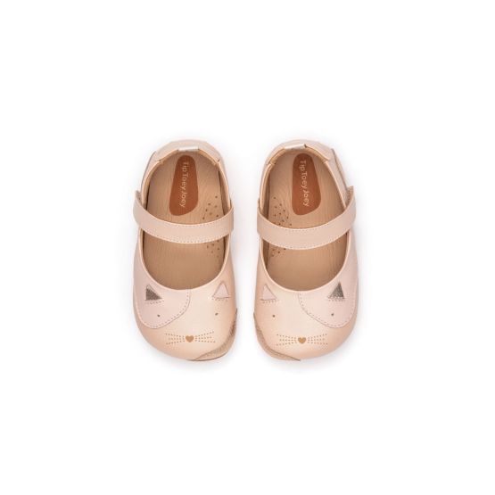 Kitten Mary Janes - Candy Cream / Cotton Candy / Metalic Salmon by Tip Toey Joey