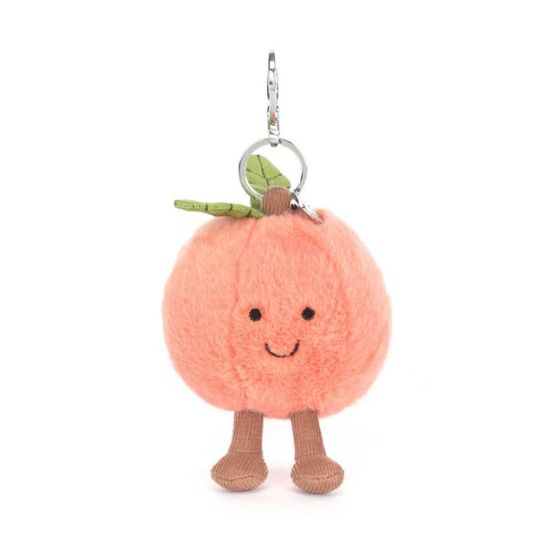 Amuseable Peach Bag Charm by Jellycat