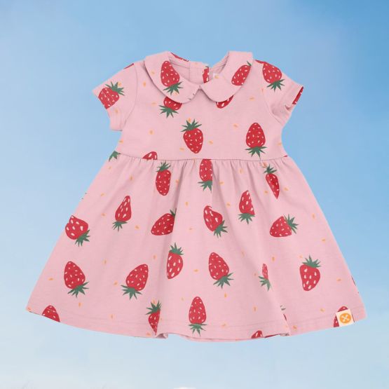 Made For Play - Baby Girl Jersey Dress in Strawberry Print
