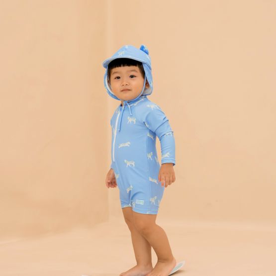 Baby Swimsuit in Zebra Print