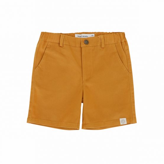 Bermuda Shorts with Adjustable Waistband - Golden Brown