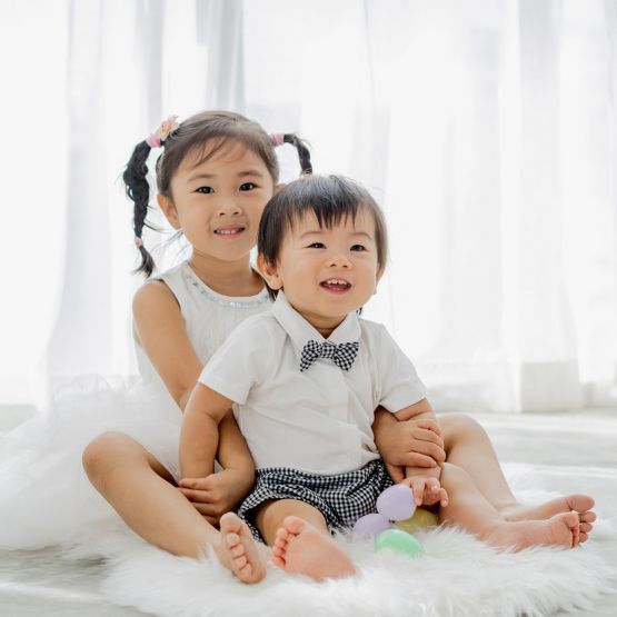 Papa & Mini - Baby Boy Bow Tie Romper in Black Gingham