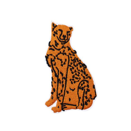 A cheetah velcro patch from Le Petit Society.