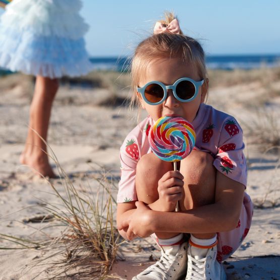 Made For Play - Girls T-shirt Dress in Strawberry Print