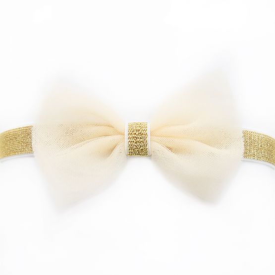 Bow Headband in Champagne