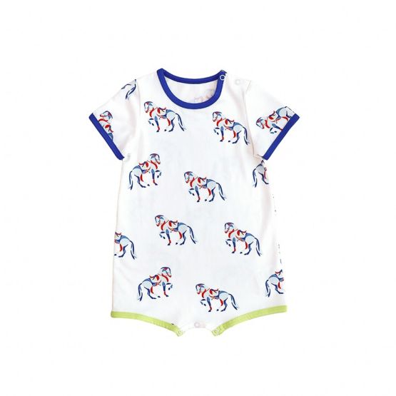 Zodiac Series - Baby Romper in Horse Print