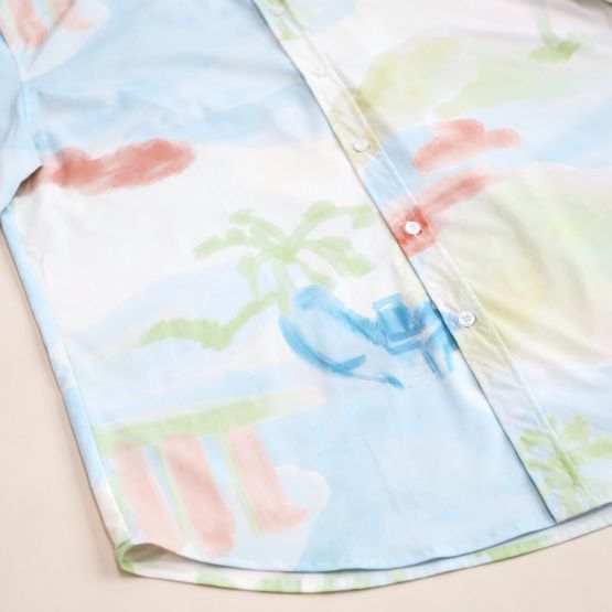 Heritage Series - Men's Shirt in MBS Watercolour Print (Relaxed Fit)