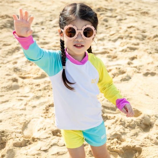 Rash Swim Top in Colour Pop