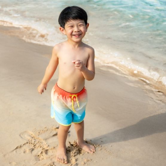 Swim Shorts in Sunset Gradient