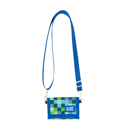 Kids Wallet With Lanyard - Arcade Blue