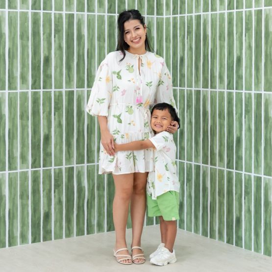 Heritage Series - Boys Shirt in Tropical Durian Print