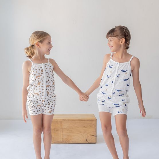 Girls Safari Jumpsuit in Leopard Print