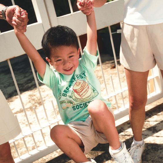 A Singapore Series - Breakfast Society Kids Tee in Mint