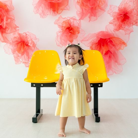 Lion Dance Series - Baby Girl Cheongsam in Yellow