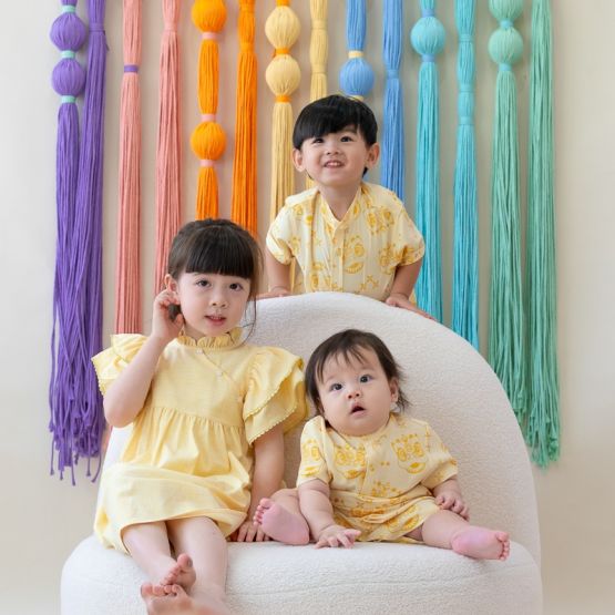 Lion Dance Series - Boys Shirt in Yellow