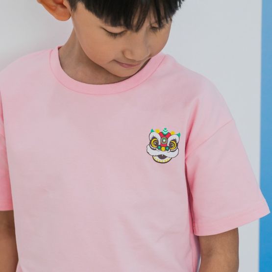Lion Dance Series - Kids Tee in Pink