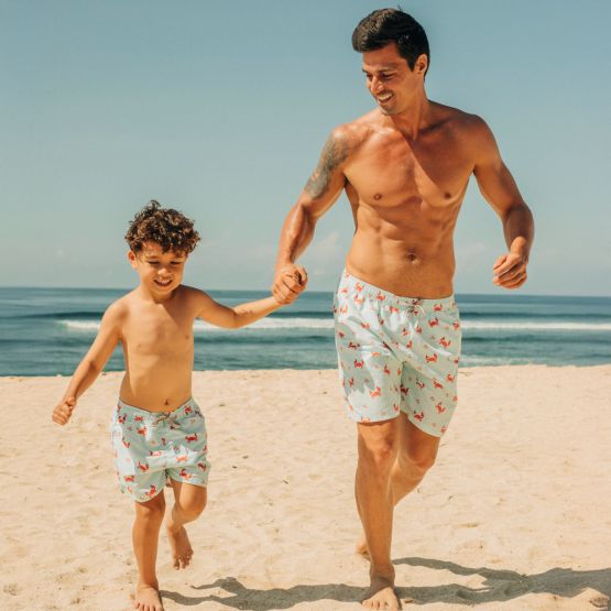 Swim Shorts in Crab Print (Adult)