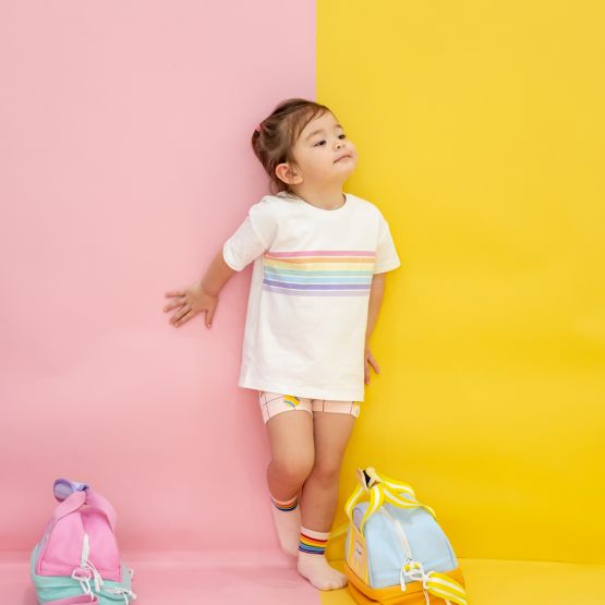 Rainbow Series - Kids Boxy Tee in Pastel