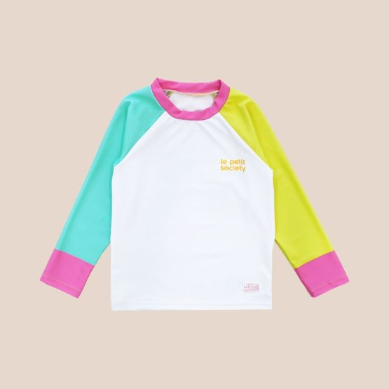 Rash Swim Top in Colour Pop