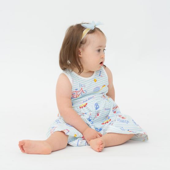 Made For Play - Baby Girl Dress in Sporty Print
