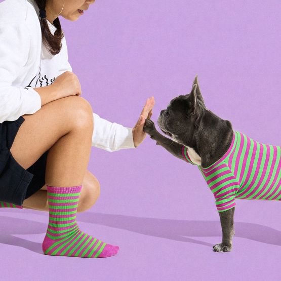 Crew Socks in Eggplant by Selenight Co x Pat Law