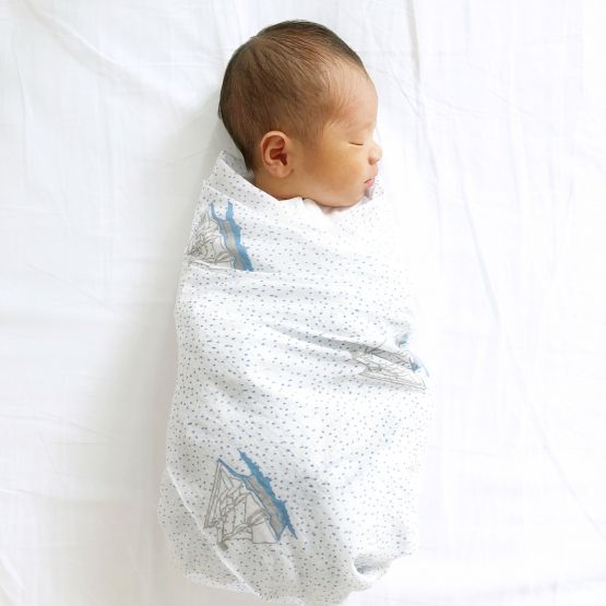 Baby Organic Swaddle - Sailing Ship