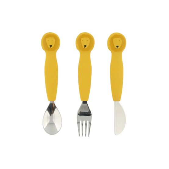 Silicone Cutlery Set 3-Pack - Mr Lion by Trixie