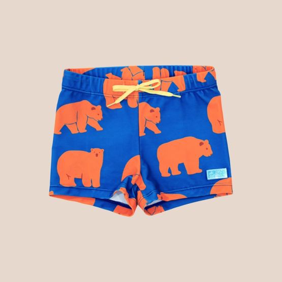 Swim Trunks in Bear Print