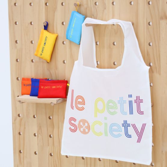 Rainbow Logo Tote Bag with Red Pocket