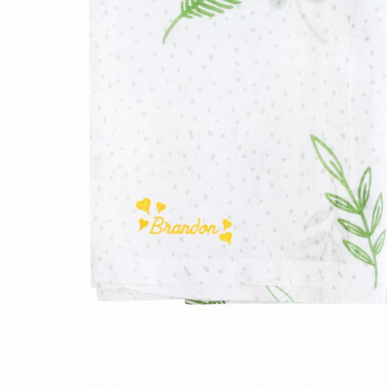 Baby Organic Swaddle - Tropical Leaves
