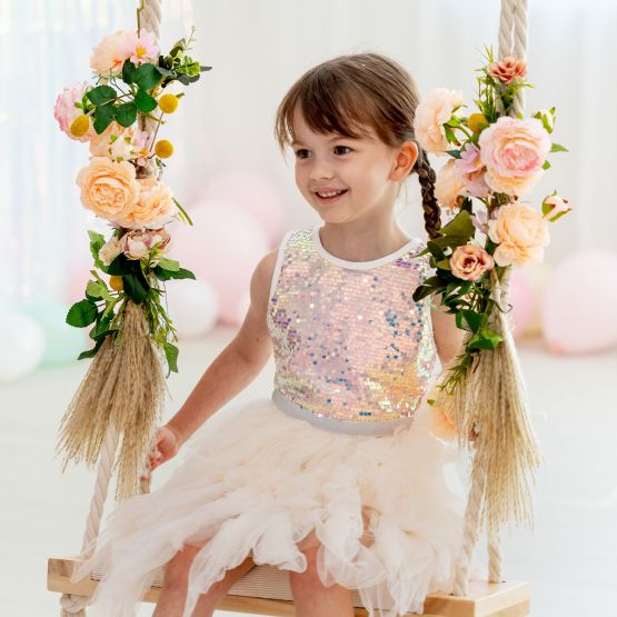 Flower Girl Series - Sequin Tutu Dress in Ivory
